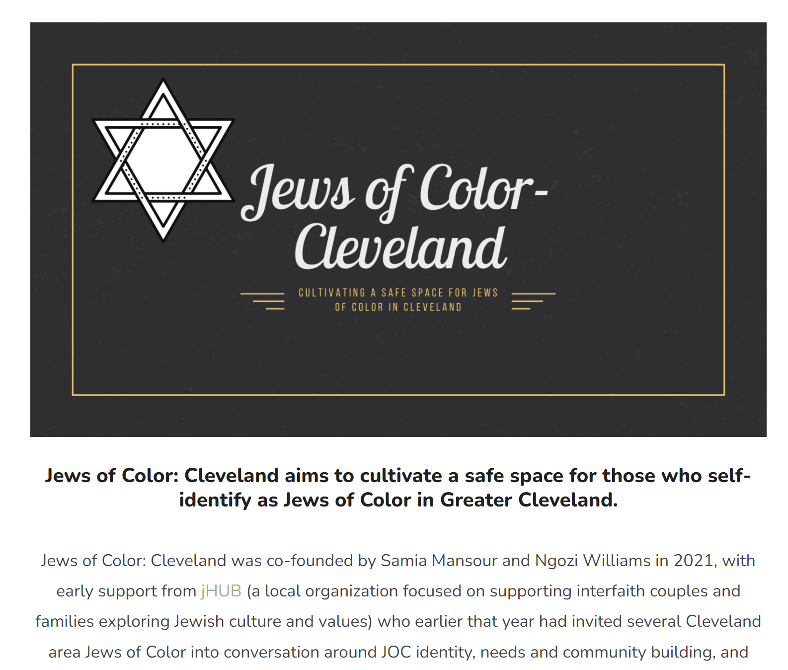 Jews of Color- Cleveland (website preview)