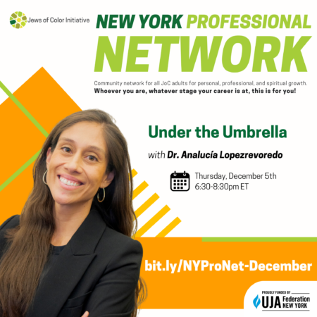 New York Professional Network; Under the Umbrella with Dr. Analucia Lopezrevoredo, Thursday December 5th, 6:30-8:30pm ET; bit.ly/NYProNet-December